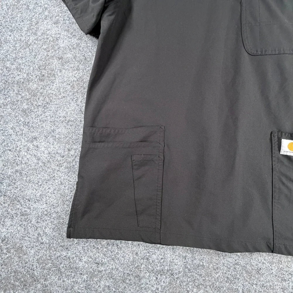 Carhartt Force Essentials V-Neck 6-Pocket Scrub Top Unisex S Black‎ Modern Fit